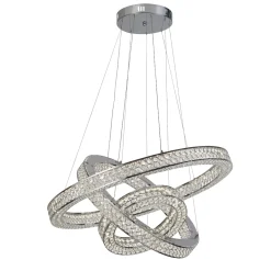 3 Band Pendant Light with Crystal