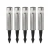 5 Pack Solar Stainless Steel Spike Outdoor Light