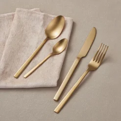 16 Piece Gold Cutlery Set