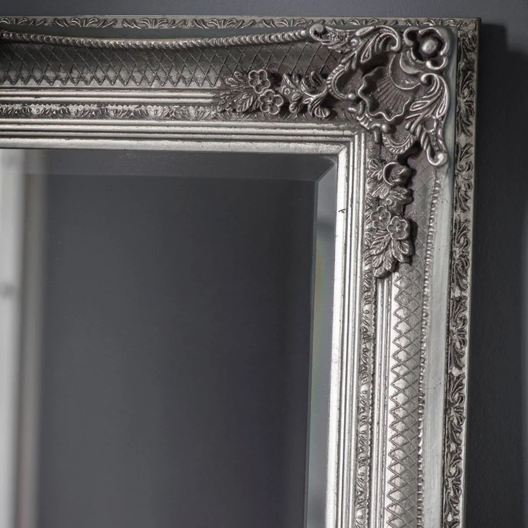 Abbey 65x31cm Leaner Silver Mirror