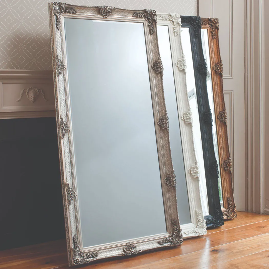 Abbey 65x31cm Leaner Silver Mirror