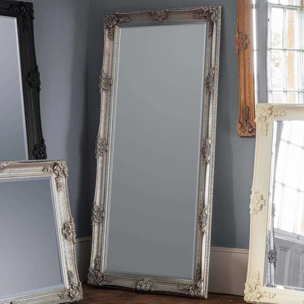 Abbey 65x31cm Leaner Silver Mirror