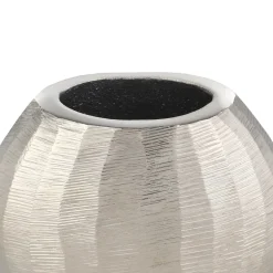Abucay Small Silver Oval Vase