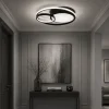 Adara Matt Black LED Flush Ceiling Light