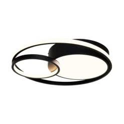 Adara Matt Black LED Flush Ceiling Light