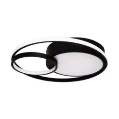 Adara Matt Black LED Flush Ceiling Light