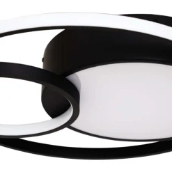 Adara Matt Black LED Flush Ceiling Light