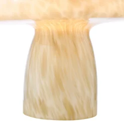 Addie Mushroom White Glass Table Lamp