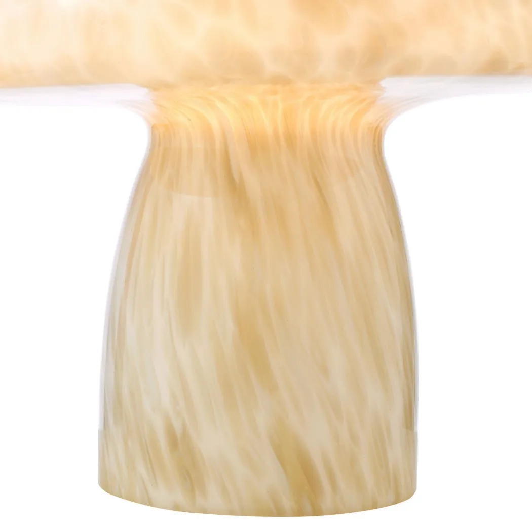 Addie Mushroom White Glass Table Lamp