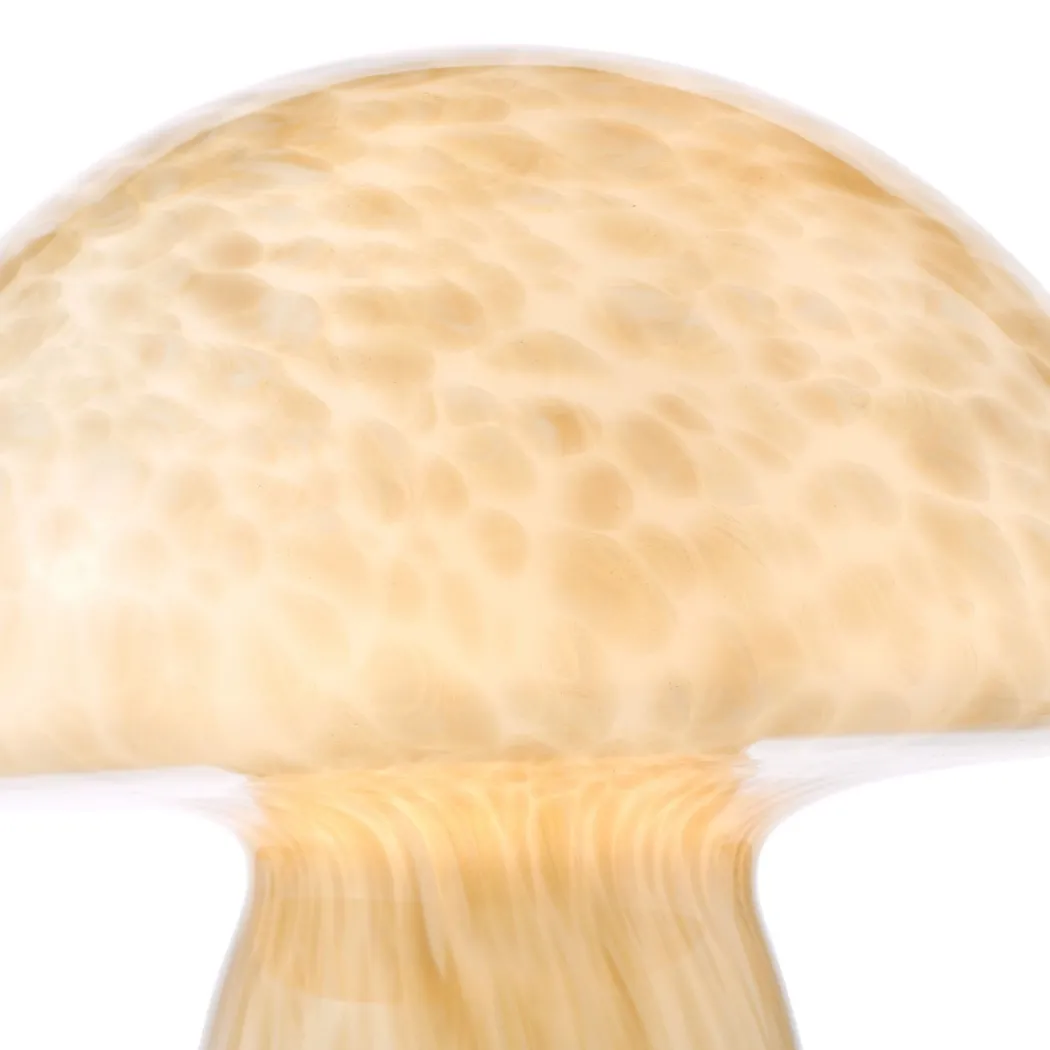 Addie Mushroom White Glass Table Lamp