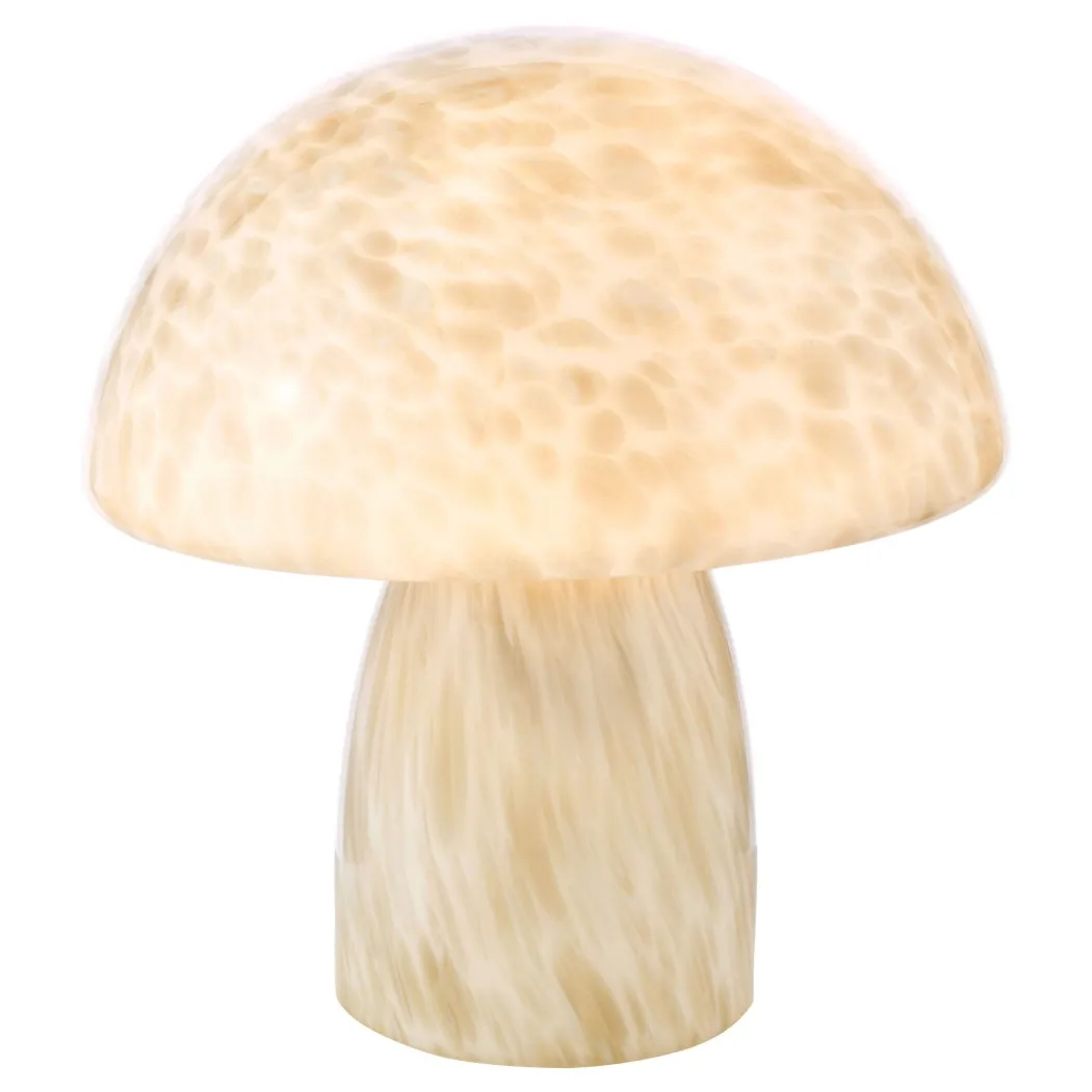 Addie Mushroom White Glass Table Lamp