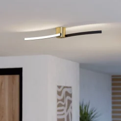 Aieta Black & Gold LED Flush Ceiling Light