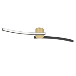 Aieta Black & Gold LED Flush Ceiling Light