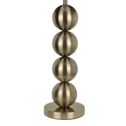 Aila Antique Brass Table Lamp with Green Shade