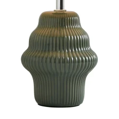 Alanna Green Ribbed Ceramic Table Lamp