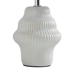 Alanna Ivory Ribbed Ceramic Table Lamp