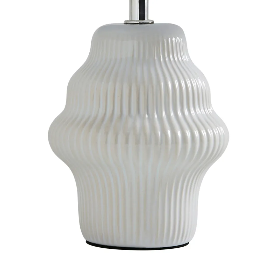 Alanna Ivory Ribbed Ceramic Table Lamp