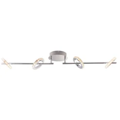Alexa 4 Spot Polished Chrome & Crystal LED Ceiling Bar