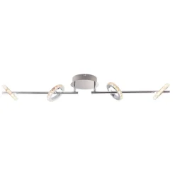 Alexa 4 Spot Polished Chrome & Crystal LED Ceiling Bar