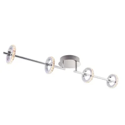 Alexa 4 Spot Polished Chrome & Crystal LED Ceiling Bar