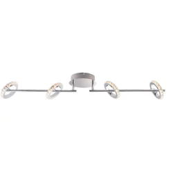 Alexa 4 Spot Polished Chrome & Crystal LED Ceiling Bar