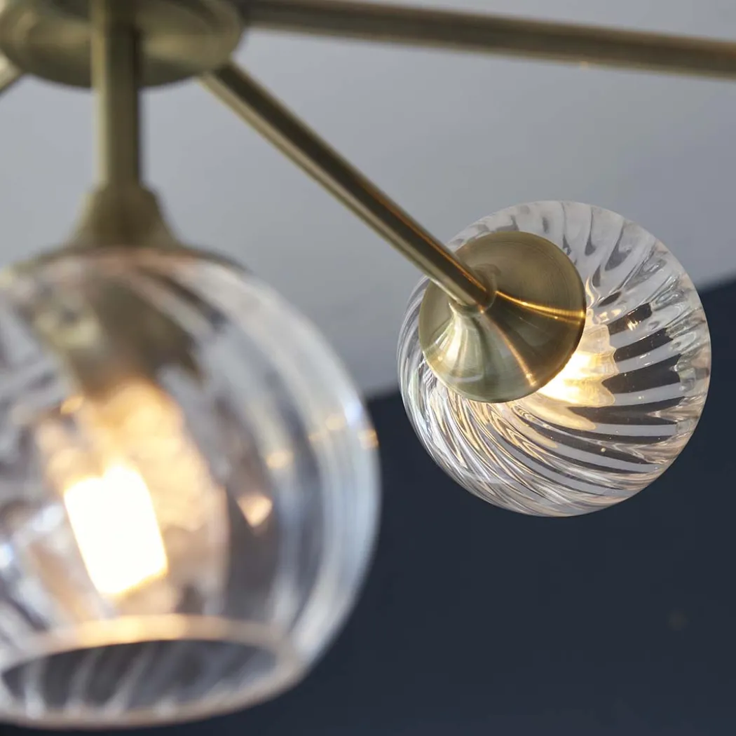 Allegra 8 Light Antique Brass Pendant Ceiling Light