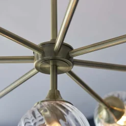Allegra 8 Light Antique Brass Pendant Ceiling Light