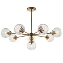 Allegra 8 Light Antique Brass Pendant Ceiling Light