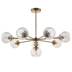 Allegra 8 Light Antique Brass Pendant Ceiling Light