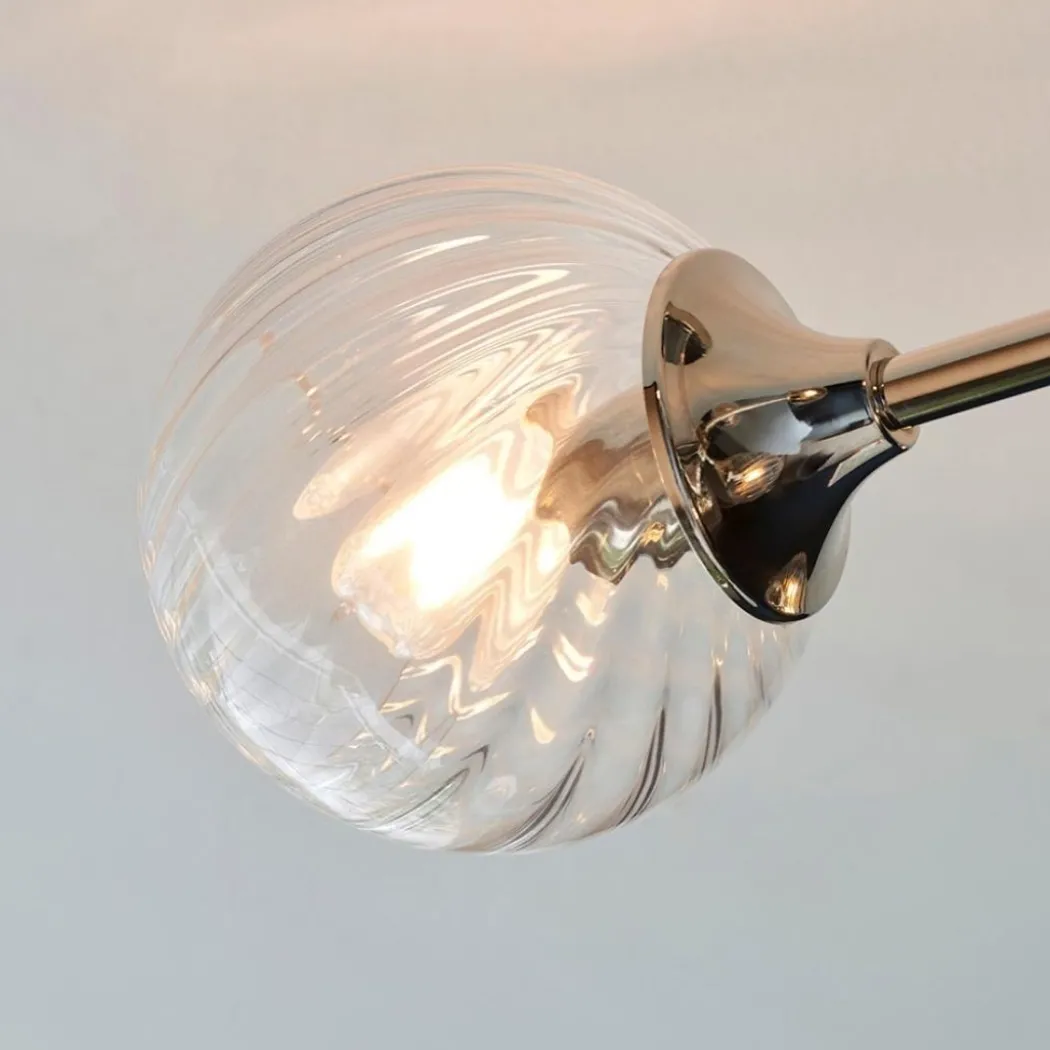 Allegra 6 Light Semi Flush Silver Ceiling Light