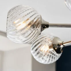 Allegra 8 Light Silver Pendant Ceiling Light