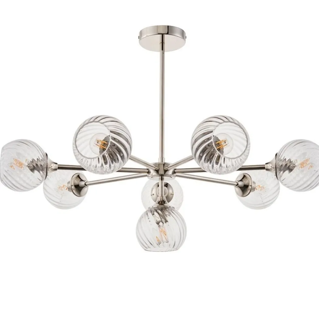 Allegra 8 Light Silver Pendant Ceiling Light