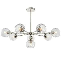 Allegra 8 Light Silver Pendant Ceiling Light