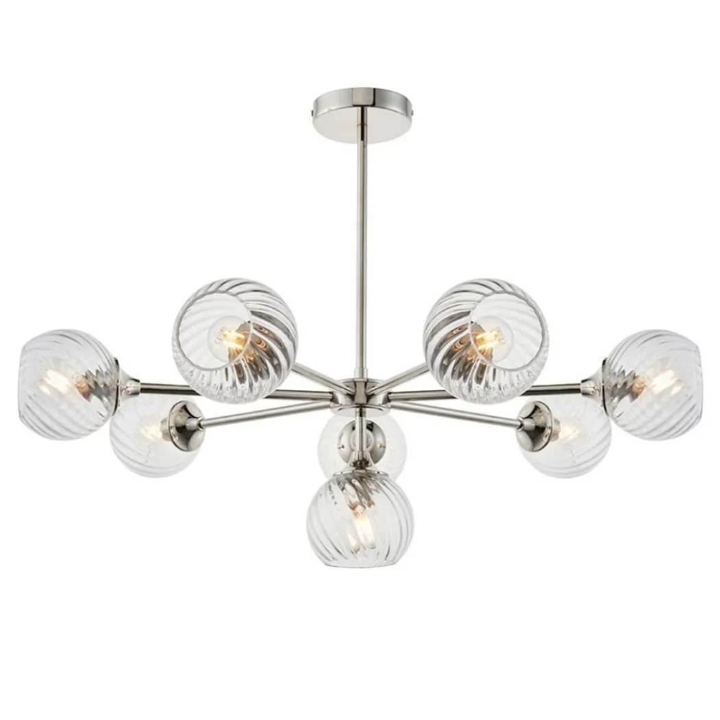 Allegra 8 Light Silver Pendant Ceiling Light