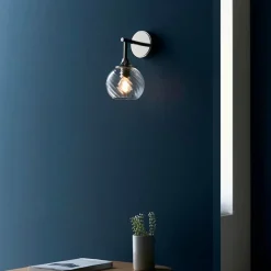 Allegra 1-Light Silver Wall Light