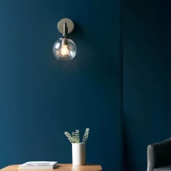 Allegra 1-Light Silver Wall Light