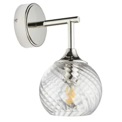 Allegra 1-Light Silver Wall Light