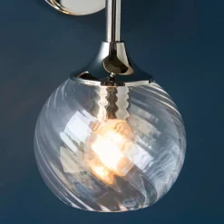 Allegra 1-Light Silver Wall Light