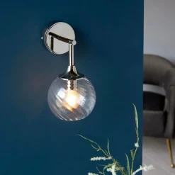 Allegra 1-Light Silver Wall Light