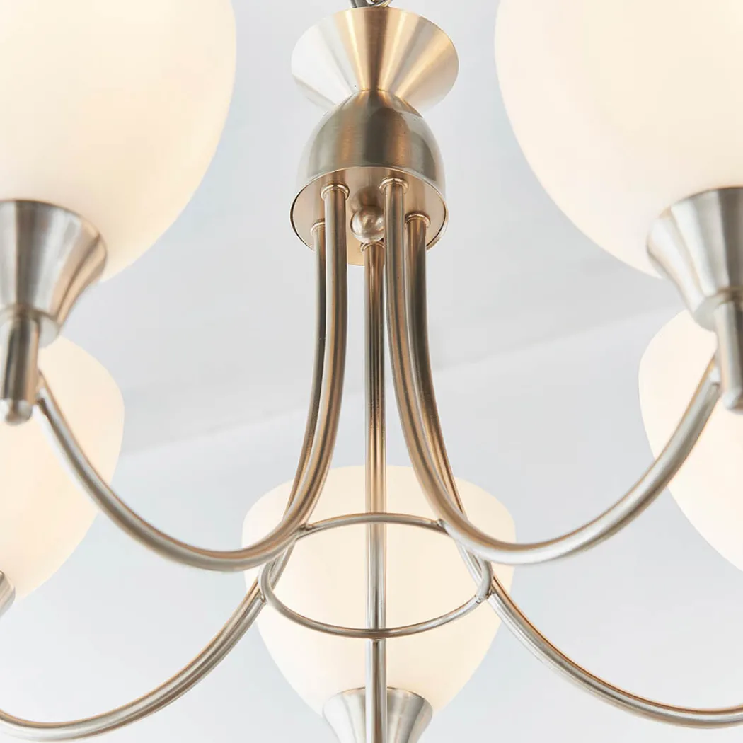 Alton 5 Light Pendant Ceiling Light Satin Chrome