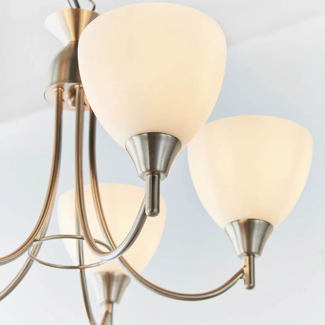 Alton 5 Light Pendant Ceiling Light Satin Chrome