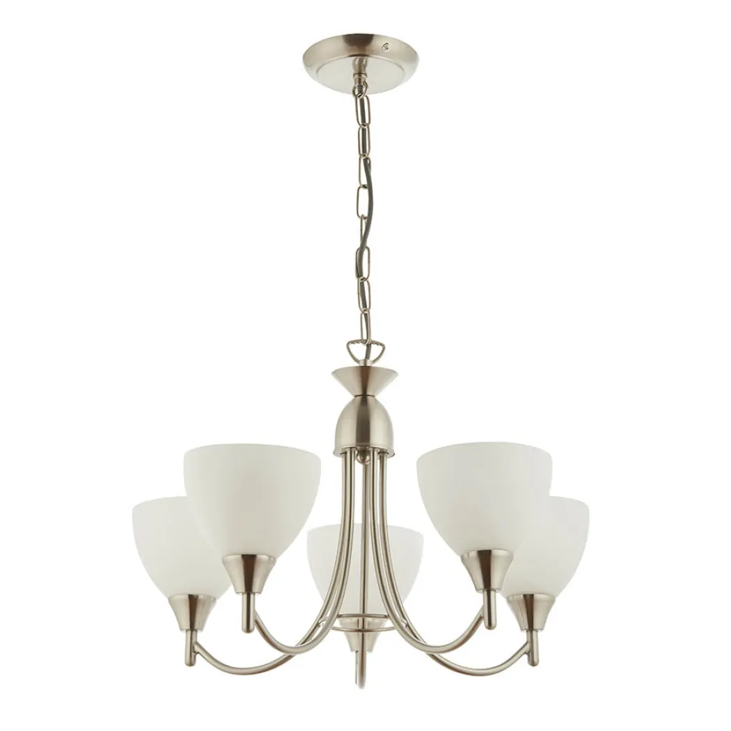 Alton 5 Light Pendant Ceiling Light Satin Chrome