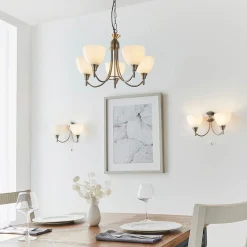 Alton 5 Light Pendant Ceiling Light Satin Chrome