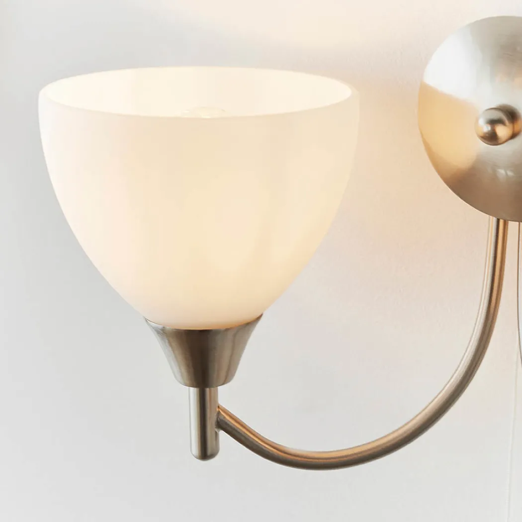 Alton 2 Light Satin Chrome Wall Light