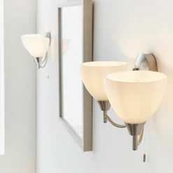 Alton 2 Light Satin Chrome Wall Light