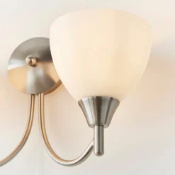 Alton 2 Light Satin Chrome Wall Light