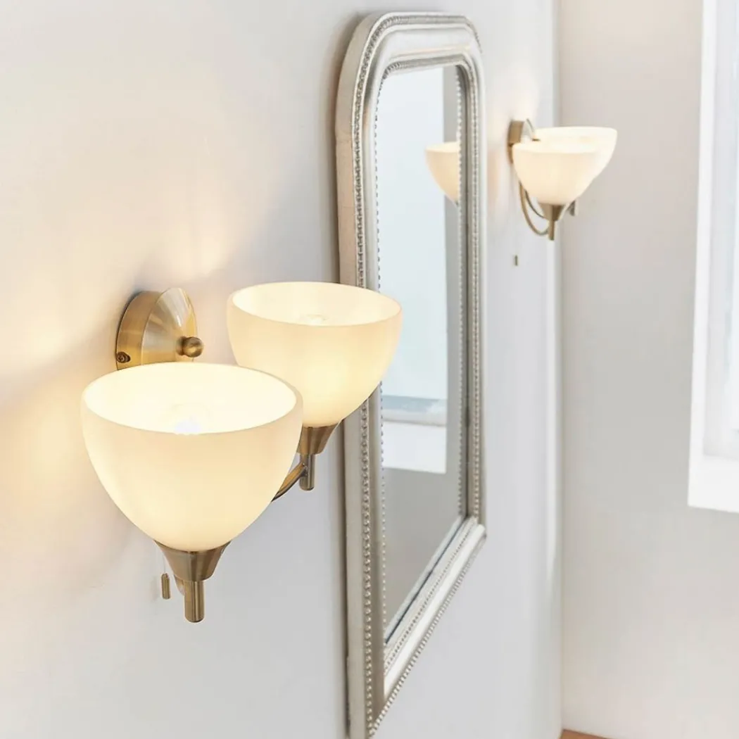 Alton 2-light Antique Brass Wall Light
