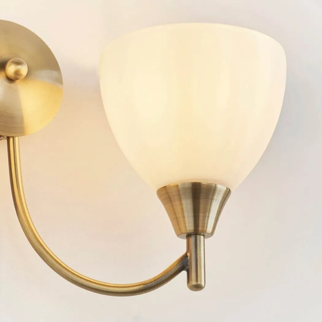Alton 2-light Antique Brass Wall Light