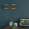 Alvaro Antique Bronze & Brown Wall Light