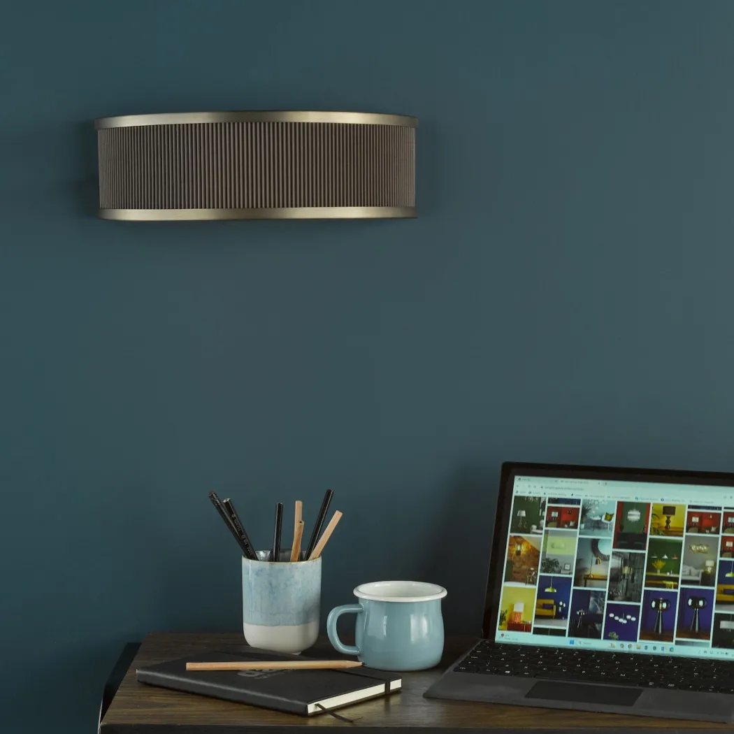 Alvaro Antique Bronze & Brown Wall Light